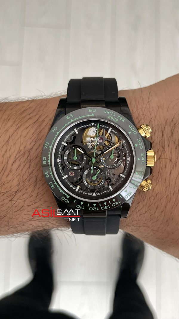 Rolex Daytona Skeleton Carbon Fiber Blaken DiW Oysterflex 40mm Swiss Eta Saat Rolex Daytona Skeleton Carbon Fiber Blaken DiW Oysterflex 40mm Swiss Eta Saat