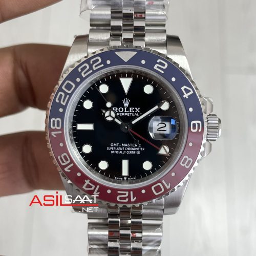 Rolex Pepsi Gmt Master II 126710BLRO Jubilee 40mm DD3285 V3 Super Clone Swiss ETA Saat Clean Factory