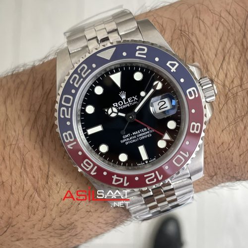 Rolex Pepsi Gmt Master II 126710BLRO Jubilee 40mm DD3285 V3 Super Clone Swiss ETA Saat Clean Factory