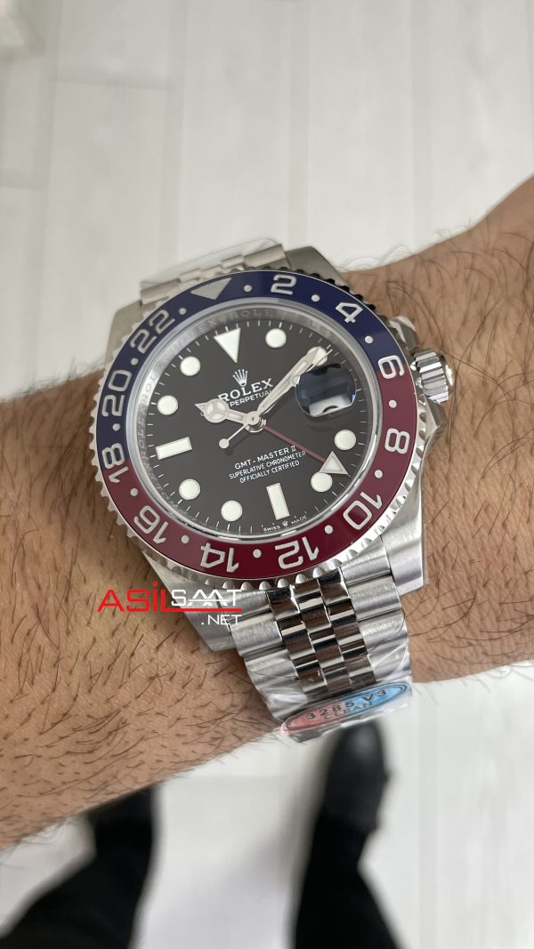 Rolex Pepsi Gmt Master II 126710BLRO Jubilee 40mm DD3285 V3 Super Clone Swiss ETA Saat Clean Factory