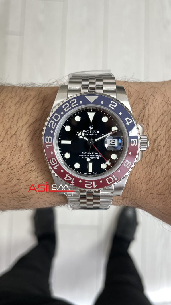 Rolex Pepsi Gmt Master II 126710BLRO Jubilee 40mm DD3285 V3 Super Clone Swiss ETA Saat Clean Factory