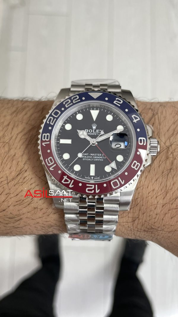 Rolex Pepsi Gmt Master II 126710BLRO Jubilee 40mm DD3285 V3 Super Clone Swiss ETA Saat Clean Factory