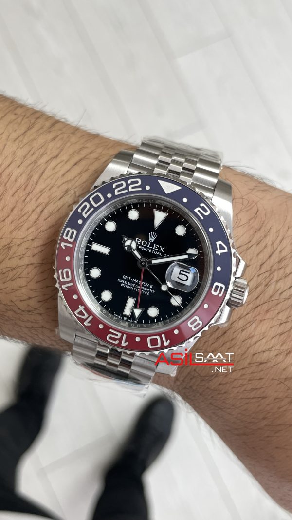 Rolex Pepsi Gmt Master II 126710BLRO Jubilee 40mm DD3285 V3 Super Clone Swiss ETA Saat Clean Factory