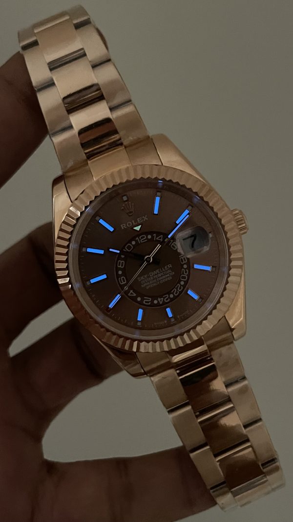 Rolex Sky Dweller Chocolate 326935 Oyster Rosegold 42mm Replika Saat