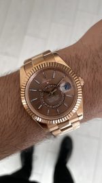 Rolex Sky Dweller Chocolate 326935 Oyster Rosegold 42mm Replika Saat