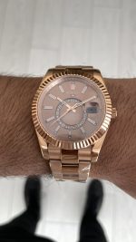 Rolex Sky Dweller Chocolate 326935 Oyster Rosegold 42mm Replika Saat