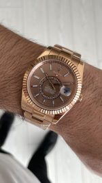 Rolex Sky Dweller Chocolate 326935 Oyster Rosegold 42mm Replika Saat