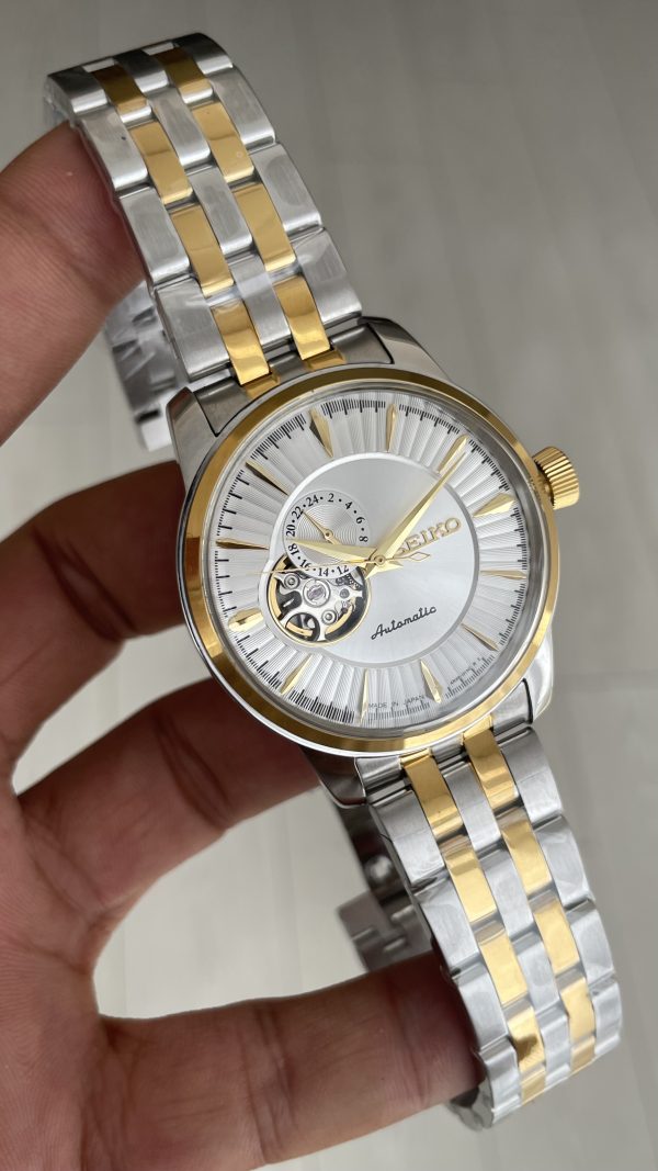 Seiko Presage Beyaz Open Heart 40mm 4R39 Two Tone Gold Seiko Presage Beyaz Open Heart 40mm 4R39 Two Tone Gold