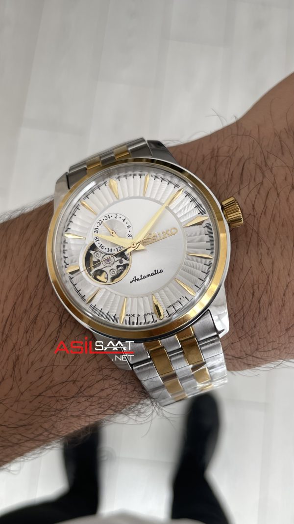 Seiko Presage Beyaz Open Heart 40mm 4R39 Two Tone Gold Seiko Presage Beyaz Open Heart 40mm 4R39 Two Tone Gold