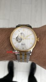 Seiko Presage Open Heart 40mm Beyaz Romen Kadran 4R39 Two Tone Gold