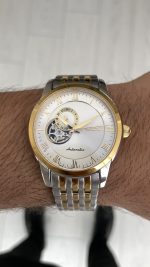 Seiko Presage Open Heart Vintage 40mm Beyaz Romen Kadran 4R39 Two Tone Gold