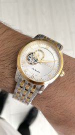Seiko Presage Open Heart Vintage 40mm Beyaz Romen Kadran 4R39 Two Tone Gold