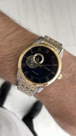Seiko Presage Open Heart Vintage 40mm Siyah Romen Kadran 4R39 Two Tone Gold