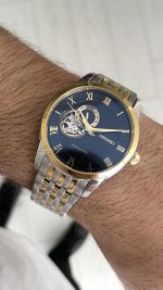 Seiko Presage Open Heart Vintage 40mm Siyah Romen Kadran 4R39 Two Tone Gold