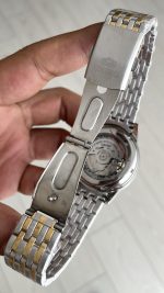 Seiko Presage Open Heart Vintage 40mm Siyah Romen Kadran 4R39 Two Tone Gold