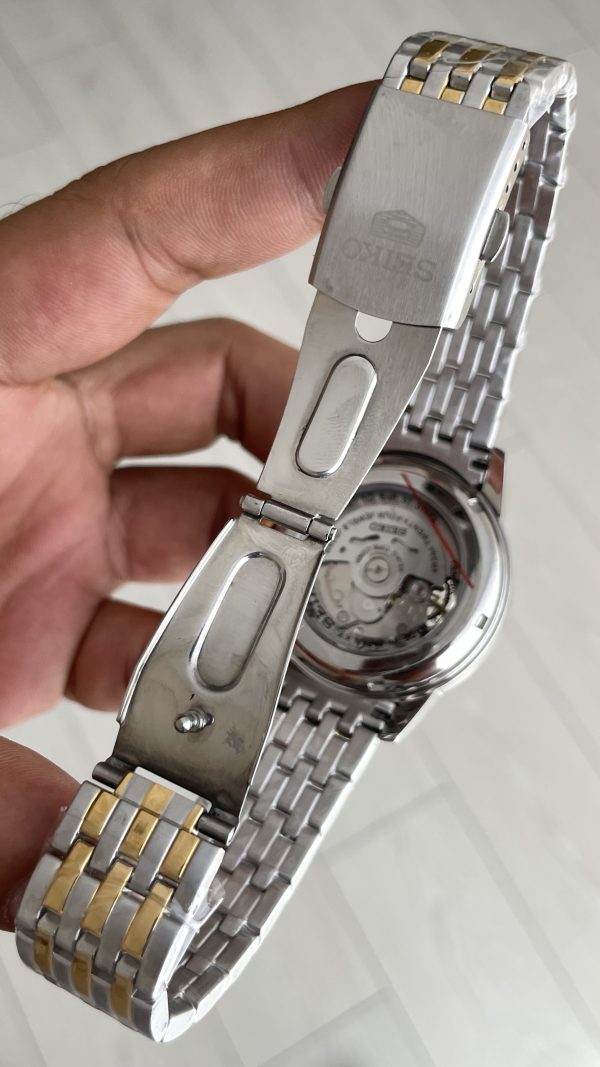 Seiko Presage Open Heart Vintage 40mm Siyah Romen Kadran 4R39 Two Tone Gold