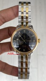 Seiko Presage Siyah Open Heart 40mm 4R39 Two Tone Gold