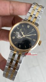 Seiko Presage Siyah Open Heart 40mm 4R39 Two Tone Gold