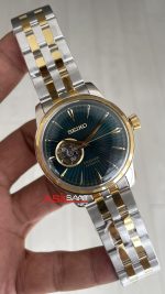 Seiko Presage Yeşil Open Heart Coktail 40mm 4R38 Two Tone Gold