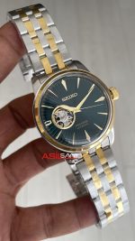 Seiko Presage Yeşil Open Heart Coktail 40mm 4R38 Two Tone Gold