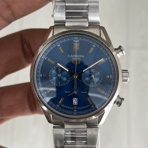 TAG Heuer Carrera Calibre Heuer 02 Mavi Kadran 43mm Replika Saat