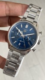 TAG Heuer Carrera Calibre Heuer 02 Mavi Kadran 43mm Replika Saat