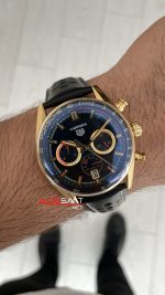 TAG Heuer Porsche Carrera Chronograph Gold Siyah Kadran 40mm Replika Saat