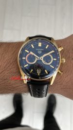 TAG Heuer Porsche Carrera Chronograph Gold Siyah Kadran 40mm Replika Saat