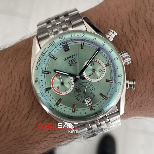 TAG Heuer Porsche Carrera Jubilee Su Yeşili Kadran 41mm Replika Saat