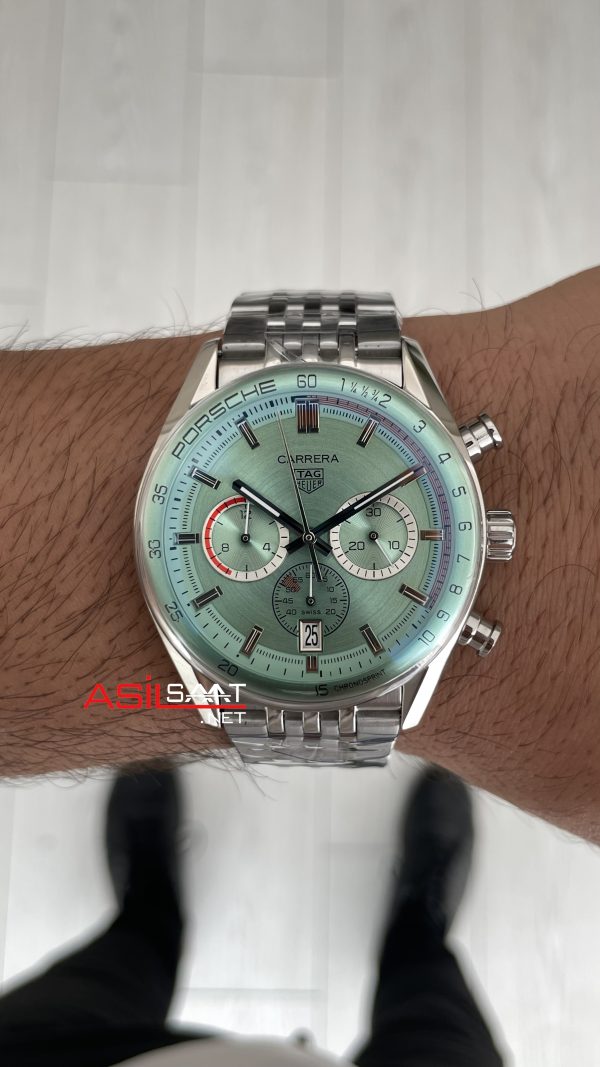 TAG Heuer Porsche Carrera Jubilee Su Yeşili Kadran 41mm Replika Saat