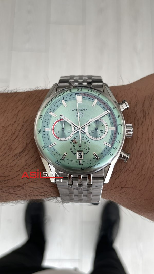 TAG Heuer Porsche Carrera Jubilee Su Yeşili Kadran 41mm Replika Saat