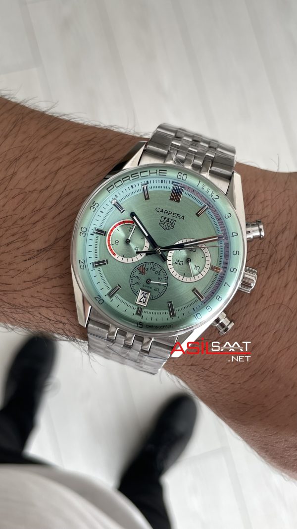 TAG Heuer Porsche Carrera Jubilee Su Yeşili Kadran 41mm Replika Saat