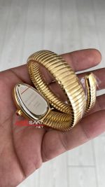 Bulgari Serpenti Tubogas Chocolate 35mm Gold Kahverengi Kadran Tek Sarmalı Kadın Kol Saati