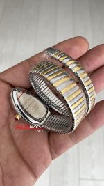 Bulgari Serpenti Tubogas Diamond Beyaz Kadran 103648 Silver Gold 35mm Tek Sarmalı Kadın Kol Saati