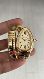 Bulgari Serpenti Tubogas Diamond Champagne Gold 35mm Tek Sarmalı Kadın Kol Saati