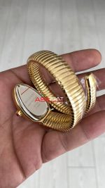 Bulgari Serpenti Tubogas Diamond Champagne Gold 35mm Tek Sarmalı Kadın Kol Saati