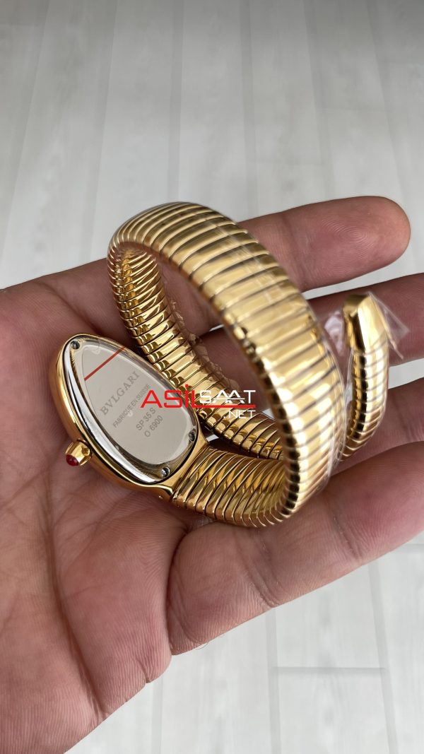 Bulgari Serpenti Tubogas Diamond Champagne Gold 35mm Tek Sarmalı Kadın Kol Saati