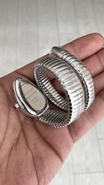 Bulgari Serpenti Tubogas Diamond Mavi Kadran Silver 35mm Kadın Kol Saati