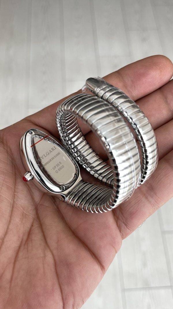 Bulgari Serpenti Tubogas Diamond Mavi Kadran Silver 35mm Kadın Kol Saati Bulgari Serpenti Tubogas Diamond Mavi Kadran Silver 35mm Kadın Kol Saati