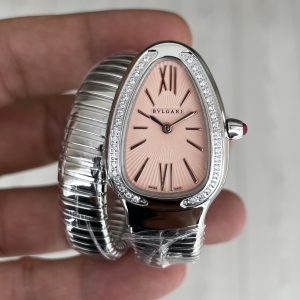 Bulgari Serpenti Tubogas Diamond Pembe 35mm Kadın Kol Saati