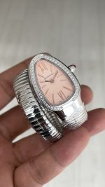 Bulgari Serpenti Tubogas Diamond Pembe 35mm Kadın Kol Saati