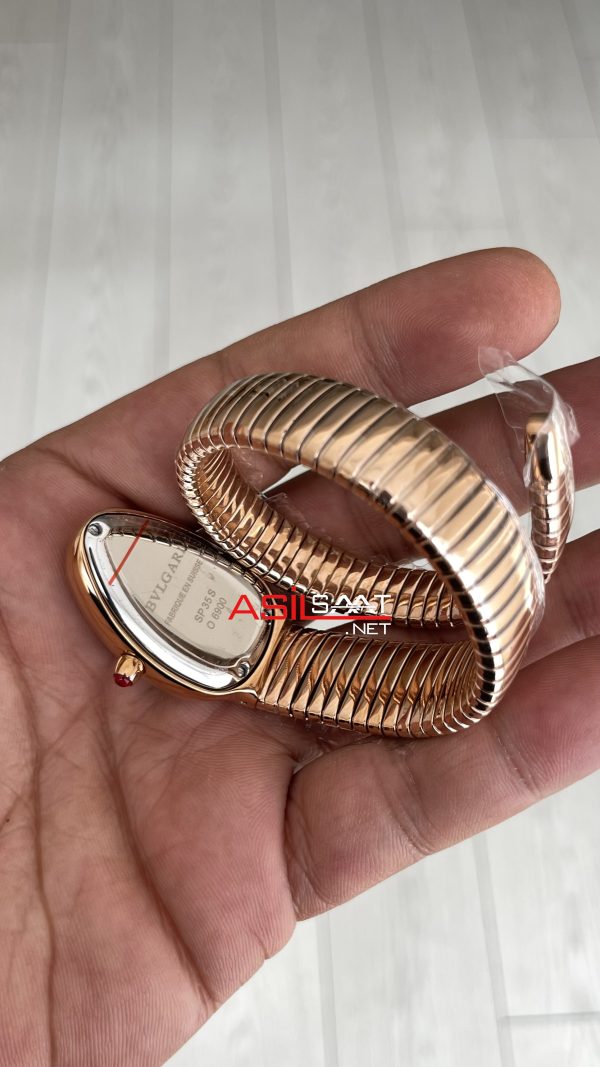 Bulgari Serpenti Tubogas Diamond Pembe 35mm Rosegold Tek Sarmalı Kadın Kol Saati Bulgari Serpenti Tubogas Diamond Pembe 35mm Rosegold Tek Sarmalı Kadın Kol Saati