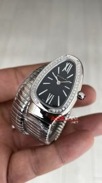 Bulgari Serpenti Tubogas Diamond Siyah Kadran 103434 Silver 35mm Kadın Kol Saati