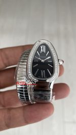 Bulgari Serpenti Tubogas Diamond Siyah Kadran 103434 Silver 35mm Kadın Kol Saati