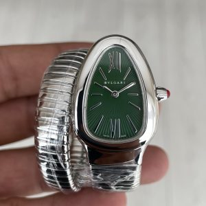 Bulgari Serpenti Tubogas Yeşil Kadran Silver 35mm Kadın Kol Saati