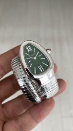 Bulgari Serpenti Tubogas Yeşil Kadran Silver 35mm Kadın Kol Saati