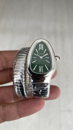 Bulgari Serpenti Tubogas Yeşil Kadran Silver 35mm Kadın Kol Saati
