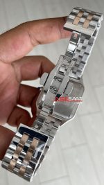 Cartier Dumont Santos Large Beyaz Kadran 40mm Two Tone Rosegold Replika Saat