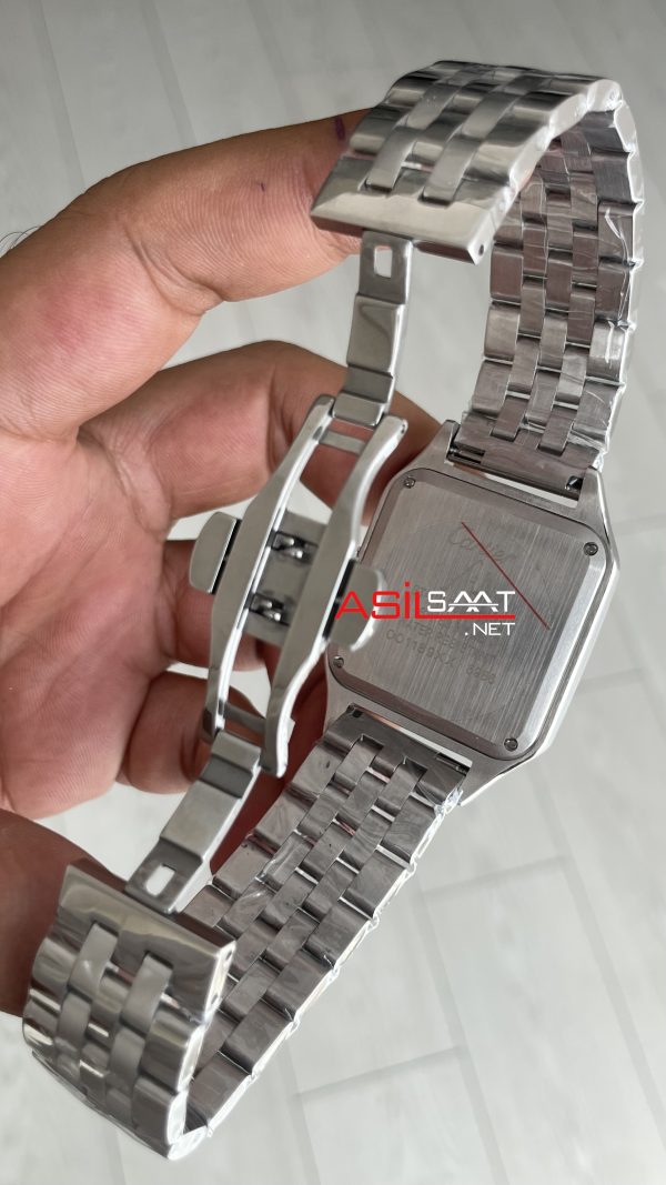 Cartier Dumont Santos Large Silver 40mm Beyaz Kadran Replika Saat