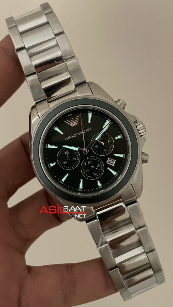 Emporio Armani AR6090 Tazio Large Chronograph Yeşil Kadran 43mm Erkek Kol Saati Emporio Armani AR6090 Tazio Large Chronograph Yeşil Kadran 43mm Erkek Kol Saati